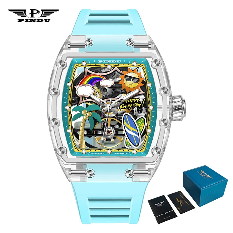 Montre Mécanique Été – Thème Plage & Éléments Marins