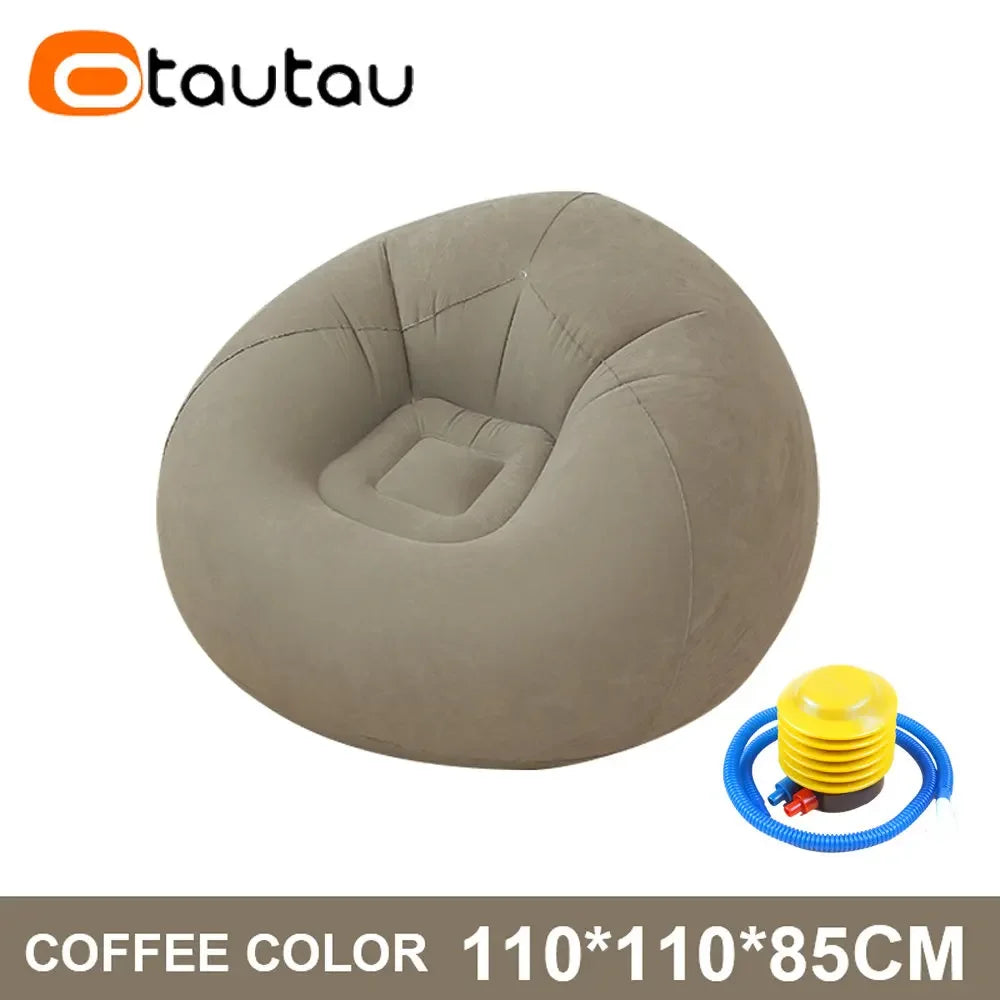 OTAUTAU canapé gonflable extérieur Portable Camping canapé pliant chaise de jardin confortable paresseux Pouf Sac gain de place meubles SF028