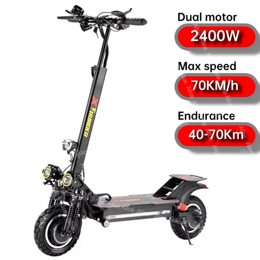 EU Stock 2024 Fast Delivery Foldable Adult Electric Scooter 2400W 48V 28AH Escooter Max Speed 70km/h Range 80km Hydraulic Brake