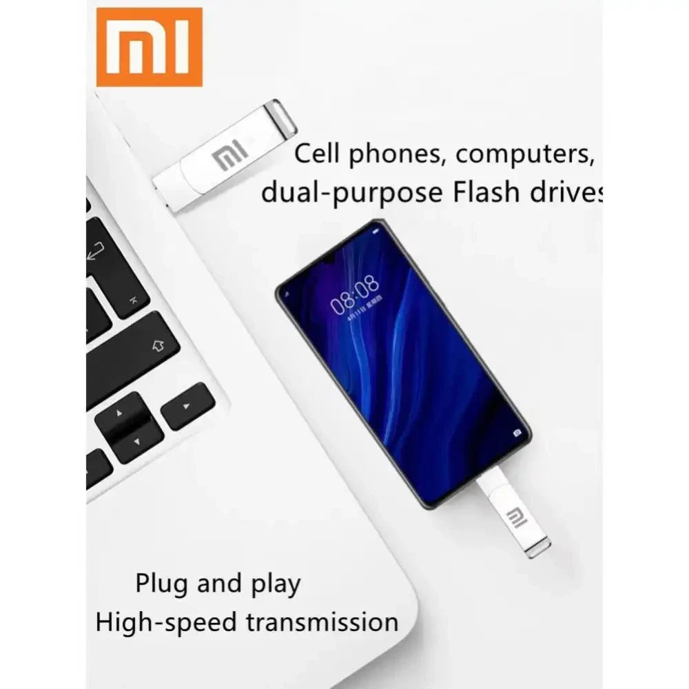 Xiaomi Flash Drives 2 To Usb 3.2 métal haute vitesse 1 To 512 Go bâton étanche SSD stockage PC téléphone transfert de données Portable