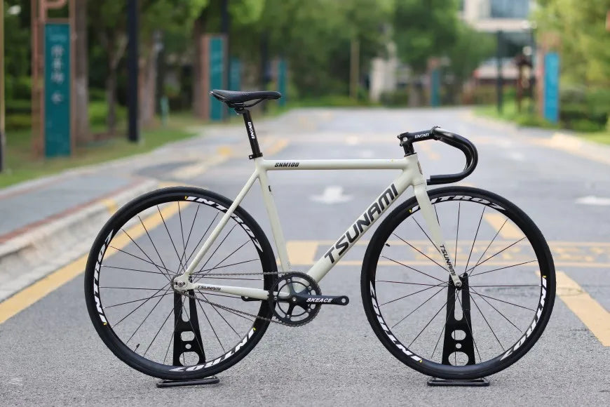 Tsunami SNM100 Fixie vélo à pignon fixe piste vélos de course à vitesse unique 700C cadre en aluminium pièces de cyclisme personnalisables sans frein