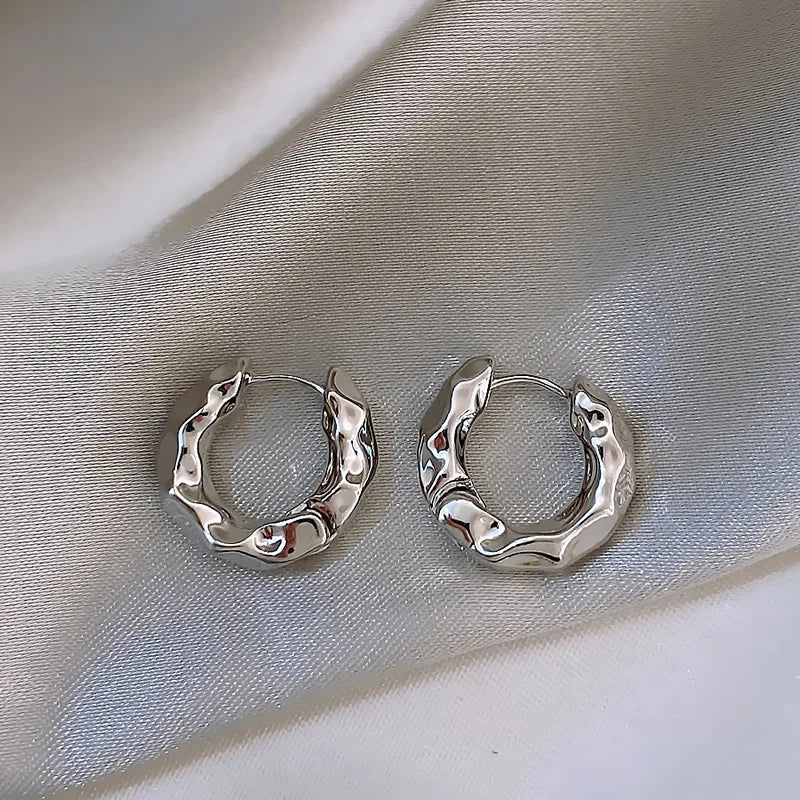 Boucles d'oreilles circulaires en argent Sterling 925 pour femmes, cerceau d'oreille en argent véritable, tendance, nouvelle collection, offre spéciale