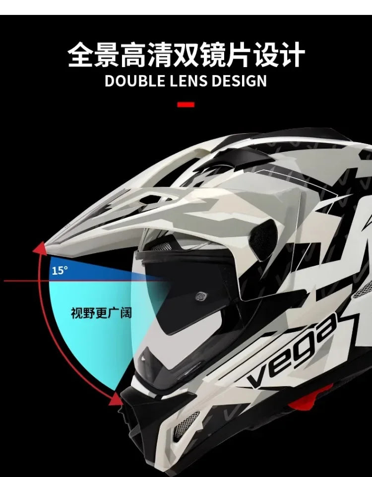 Casque Motocross Tout-Terrain ABS DOT & ECE – Protection et Confort