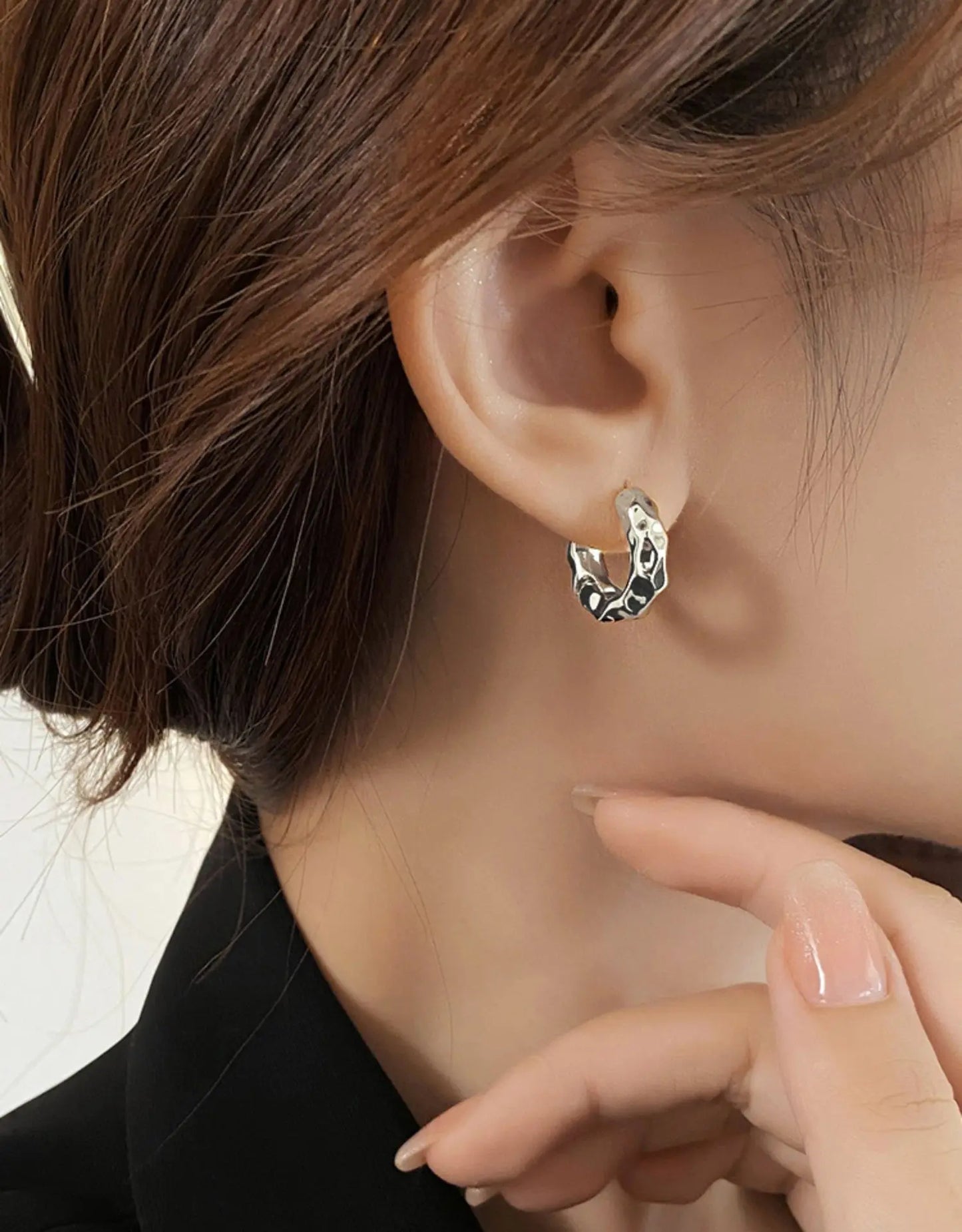 Boucles d'oreilles circulaires en argent Sterling 925 pour femmes, cerceau d'oreille en argent véritable, tendance, nouvelle collection, offre spéciale
