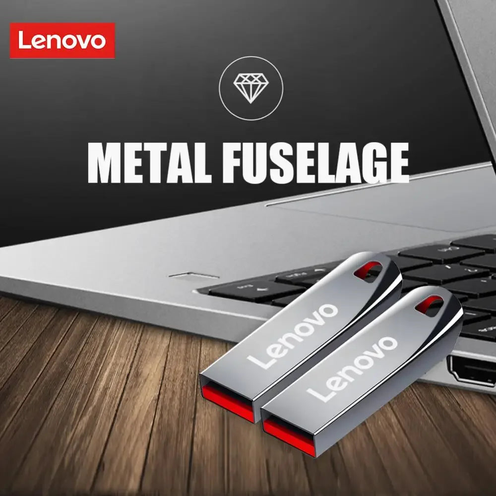 Lenovo-Clé USB 3.0 en métal haute vitesse, clé USB portable, mémoire étanche, disque flash, 1 To, 512 Go, 256 Go, 2 To