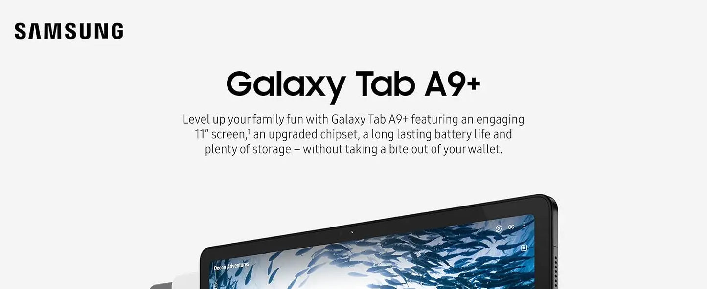Tablette Samsung Galaxy Tab A9+ – 4+64GB, Android 12, Écran 11", Quad Speakers