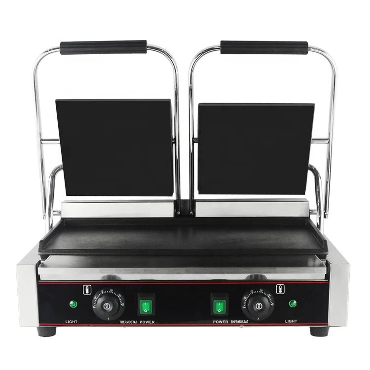 Grill & Presse à Sandwich Professionnel Double Face – Plaques Plates Antiadhésives