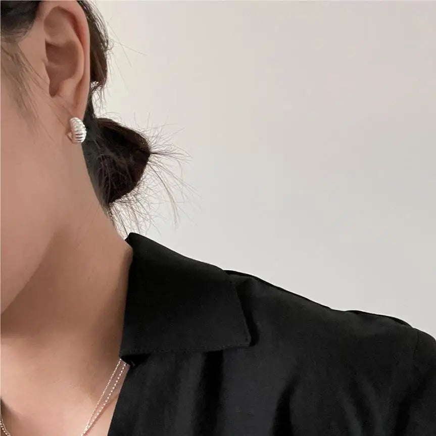 Boucles d'oreilles coréennes en argent Sterling 925, tempérament Simple, exquis, tendance, bijoux Sexy, cadeau
