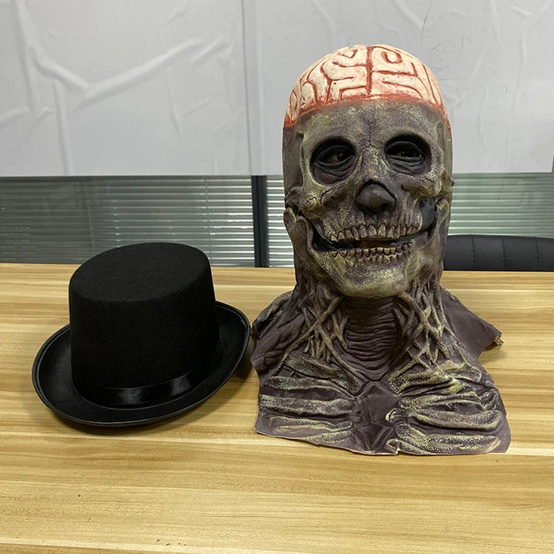 Masque de Squelette en Latex – Crâne Complet pour Halloween et Cosplay 2025
