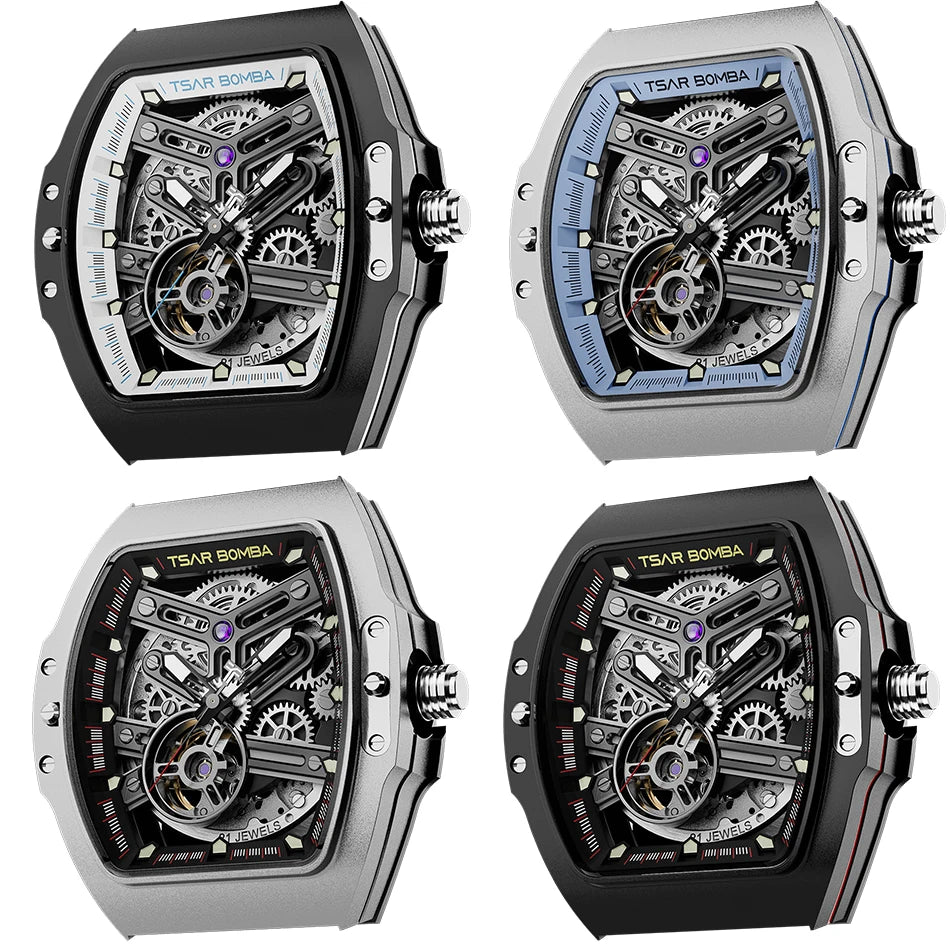 TSAR BOMBA TB8218 lnterchangeable Automatic Watch fo Men DIY Wristwatch Mens Mechanical Watch Set