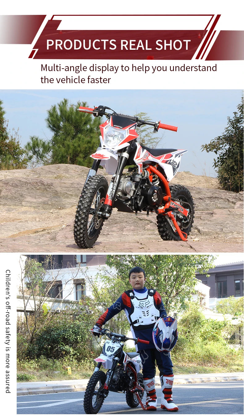 đïž Kids Dirt Bike 50cc â Moto Cross 4 Temps pour Enfant