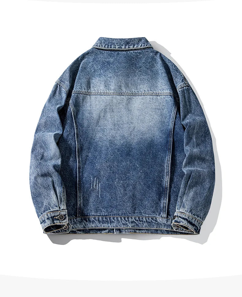 Veste en denim homme loose KK LUFAINA – Style casual sport printemps/automne