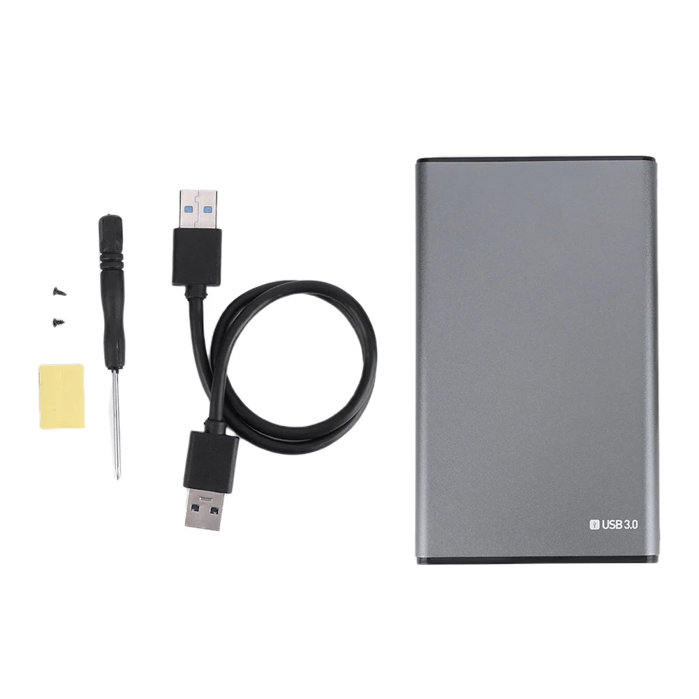Boîtier Disque Dur Externe 2,5" USB 3.0 – Alliage d’Aluminium, Haute Vitesse 5 Gbps, Compatible HDD & SSD SATA