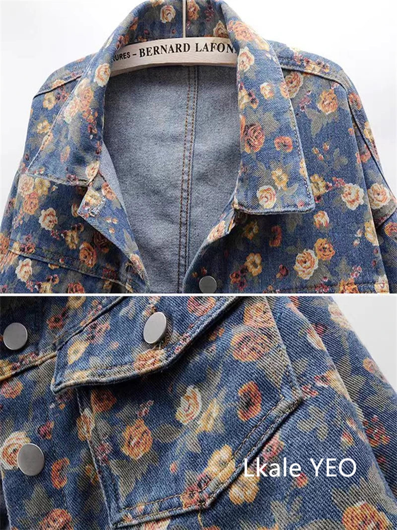 Chemise streetwear pour femme – Col rabattu, imprimé tendance