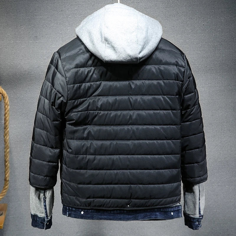 Veste en denim homme WTHINLEE – Hiver, capuche et doublure chaude