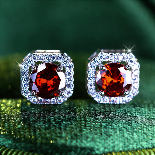 Boho-Boucles d'oreilles rondes violettes en pierre pour femme, bijoux de mariage, mignon document en argent, été