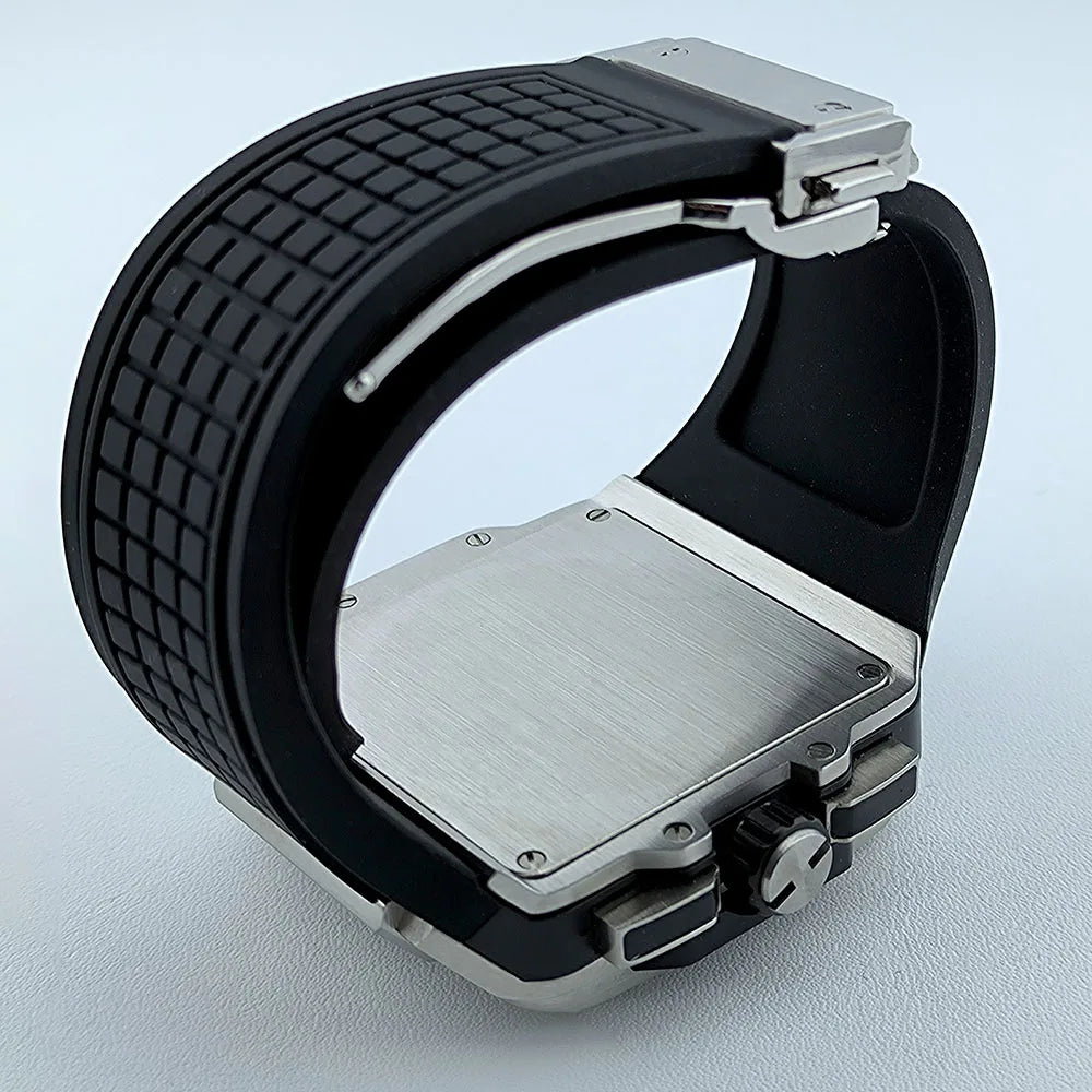 VK63 Quarz-Chronographenuhr – Quadratisches Design und leuchtend grüne Beleuchtung