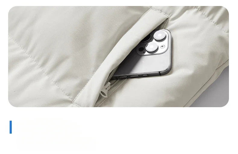 Parka chauffante à capuche pour homme, veste rembourrée, manteau long, veste chaude, technologie graphène, style coréen, haut de gamme, couple, hiver, 2024