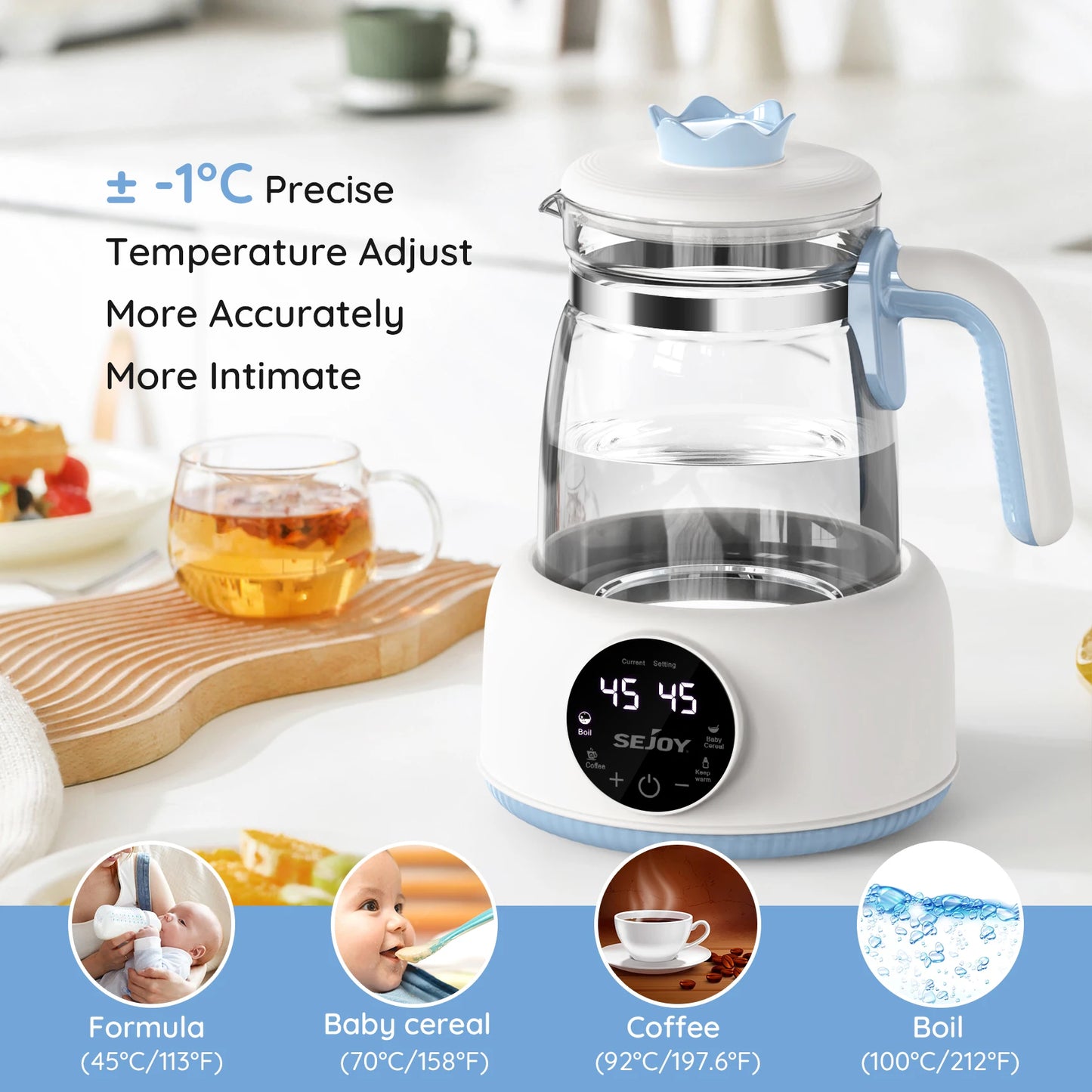 Bouilloire Thermostatique pour Bébé – Préparez le Lait à la Température Idéale !