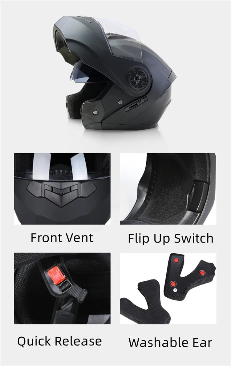 Casque de moto rabattable pour hommes et femmes, sécurité, descente, motocross, course modulaire, visage intégral personnalisé, approuvé par le DOT