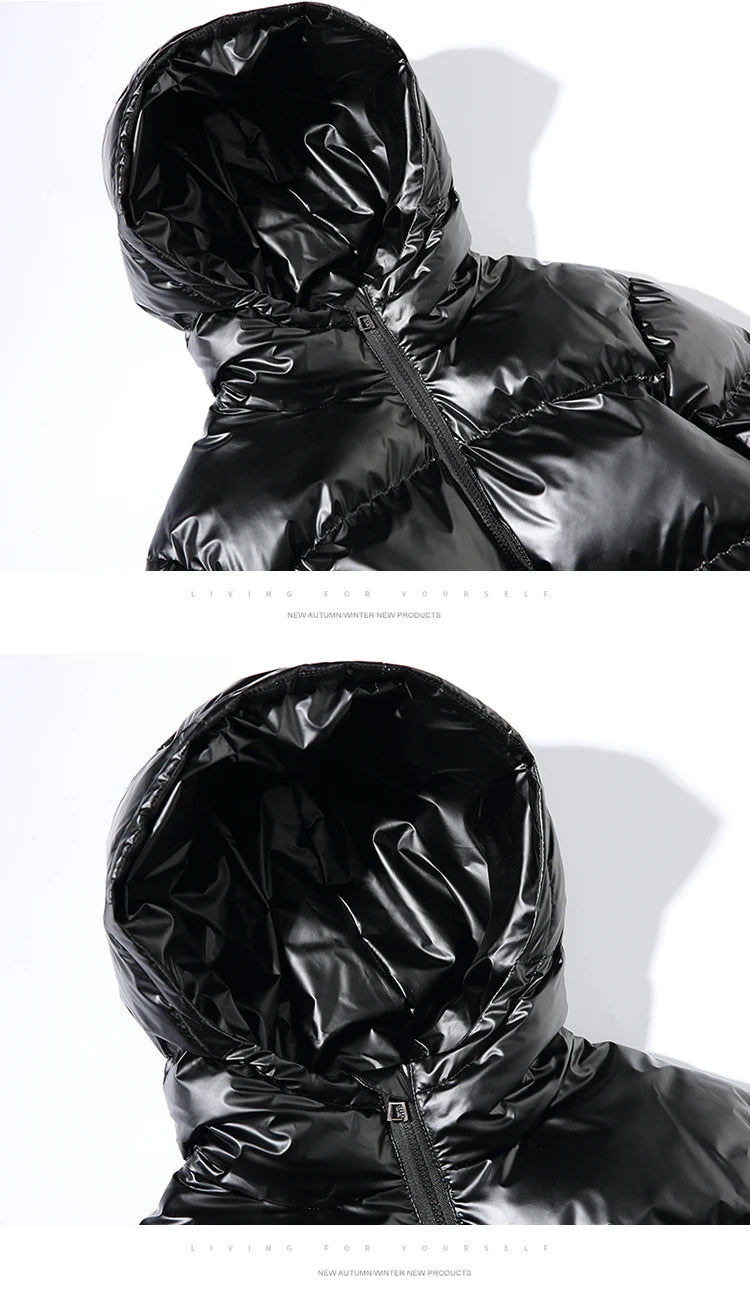 Parka hiver c à capuche imperméablesolide décontracté