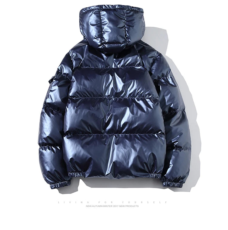 Parka hiver c à capuche imperméablesolide décontracté