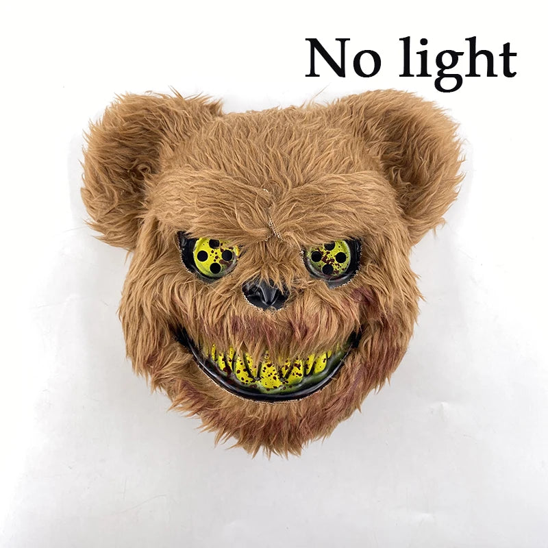 Masque de Lapin Sanglant LED – Halloween, Cosplay et Fête Effrayante