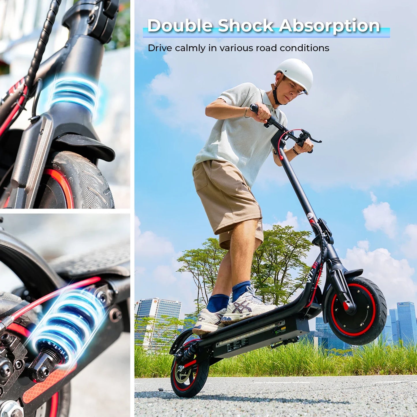 iScooter W7 – Trottinette Électrique Pliable 350W 36V 7.8Ah | 35 km/h, 30 km d’autonomie, Adulte & Urbaine