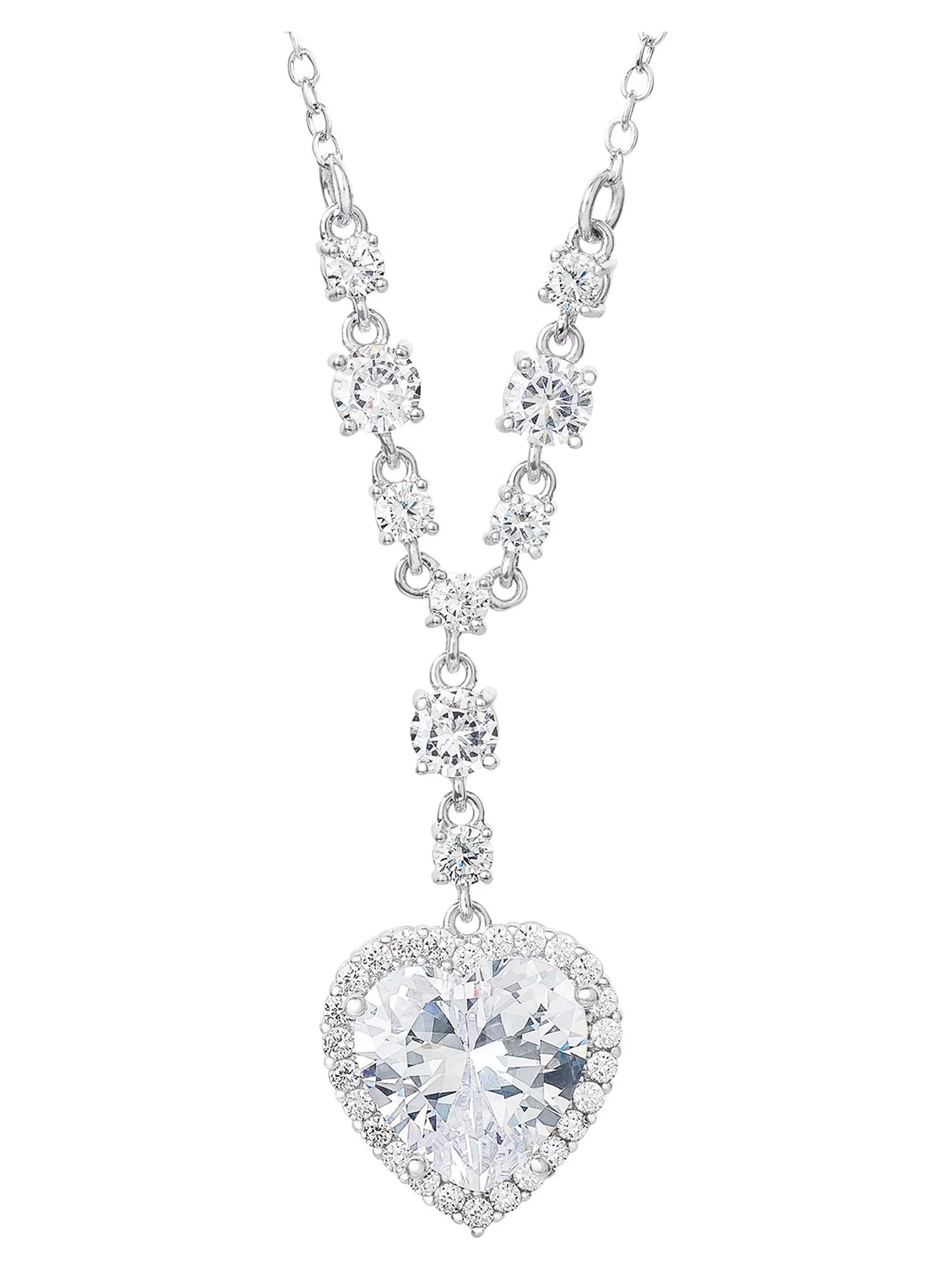 💎 Élégance et Brillance – Collier Pendentif Cœur en Zircon Cubique 💎