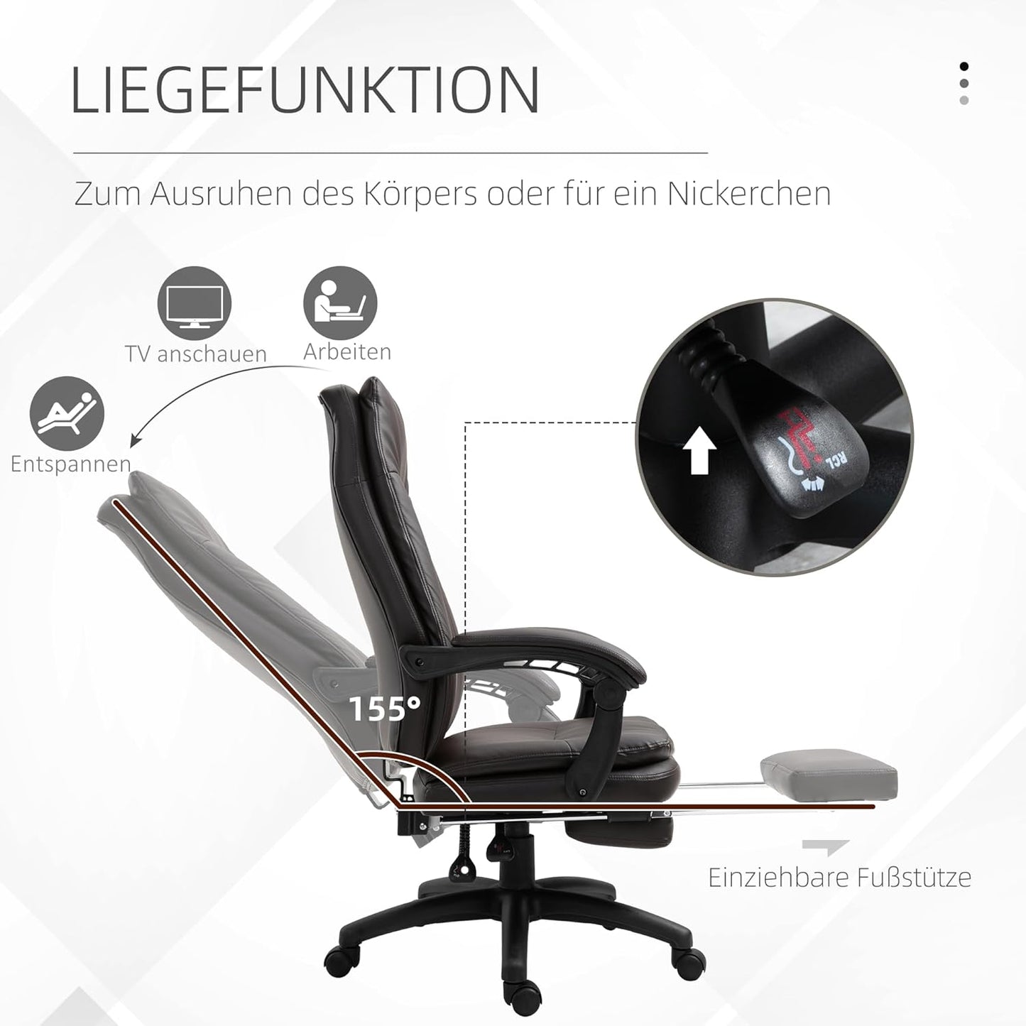 Chaise de Bureau Ergonomique avec Repose-Pieds – Pour un Confort Inégalé au Travail ou à la Maison