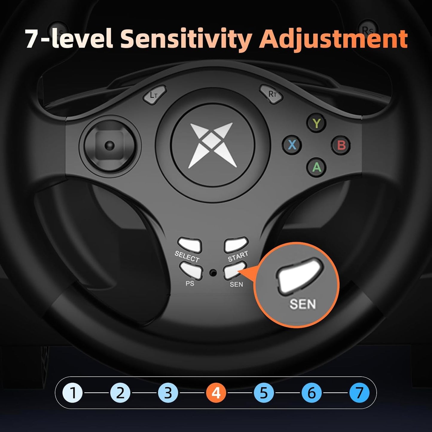 đ VOLANT DE COURSE UNIVERSEL 270° AVEC PĂDALES ET VIBRATIONS | Pour Xbox, PS4, PC, Switch đź