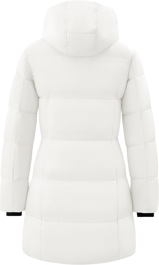 Veste en cuir pour femme avec col en fourrure, manteau parka d'hiver à manches longues