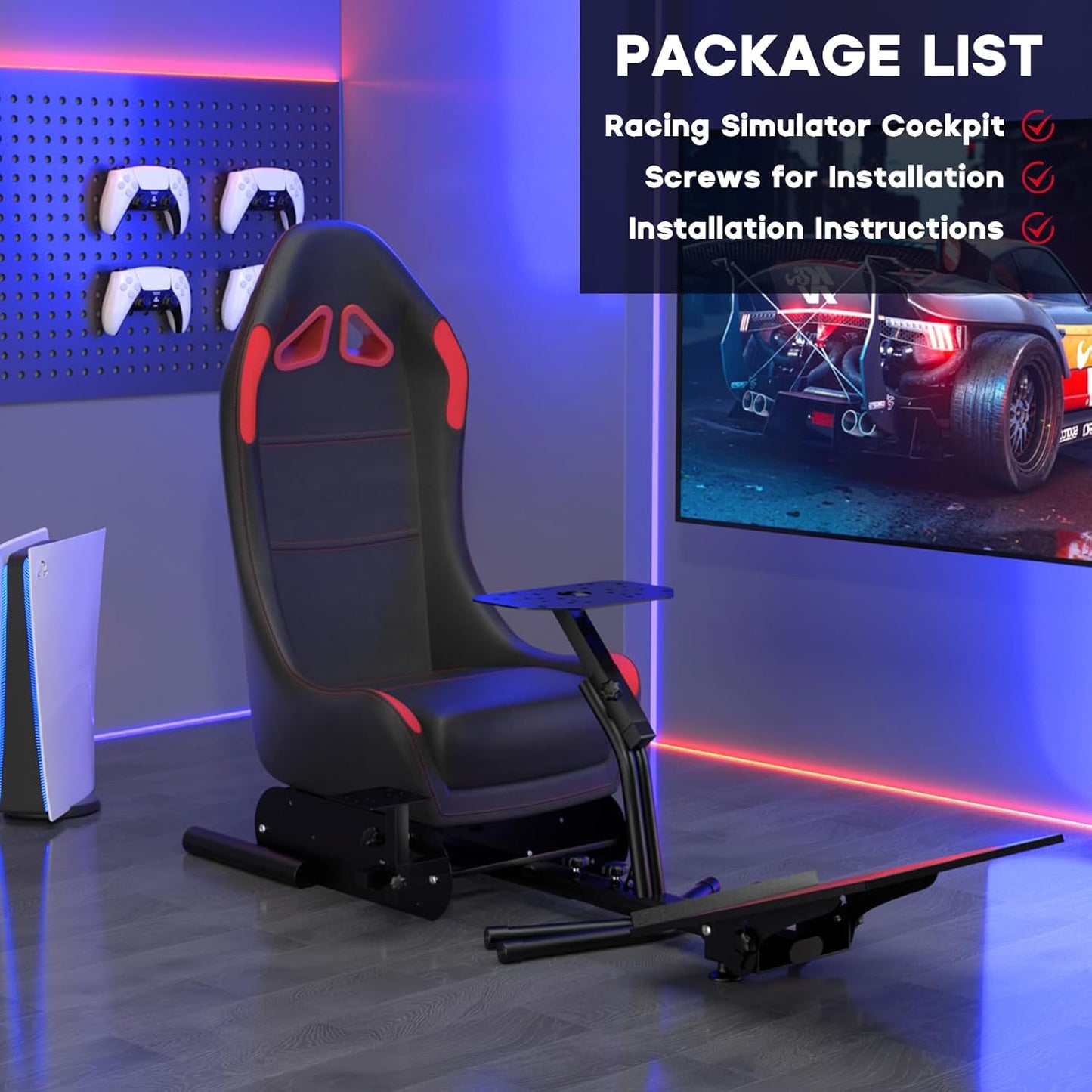 đ COCKPIT DE SIMULATION DE COURSE AVEC SIĂGE â Compatible Logitech & Thrustmaster đź