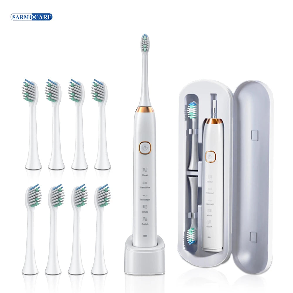 🦷 Brosse à Dents Électrique Sonique S100 – Technologie Intelligente pour un Sourire Plus Blanc ! ✨
