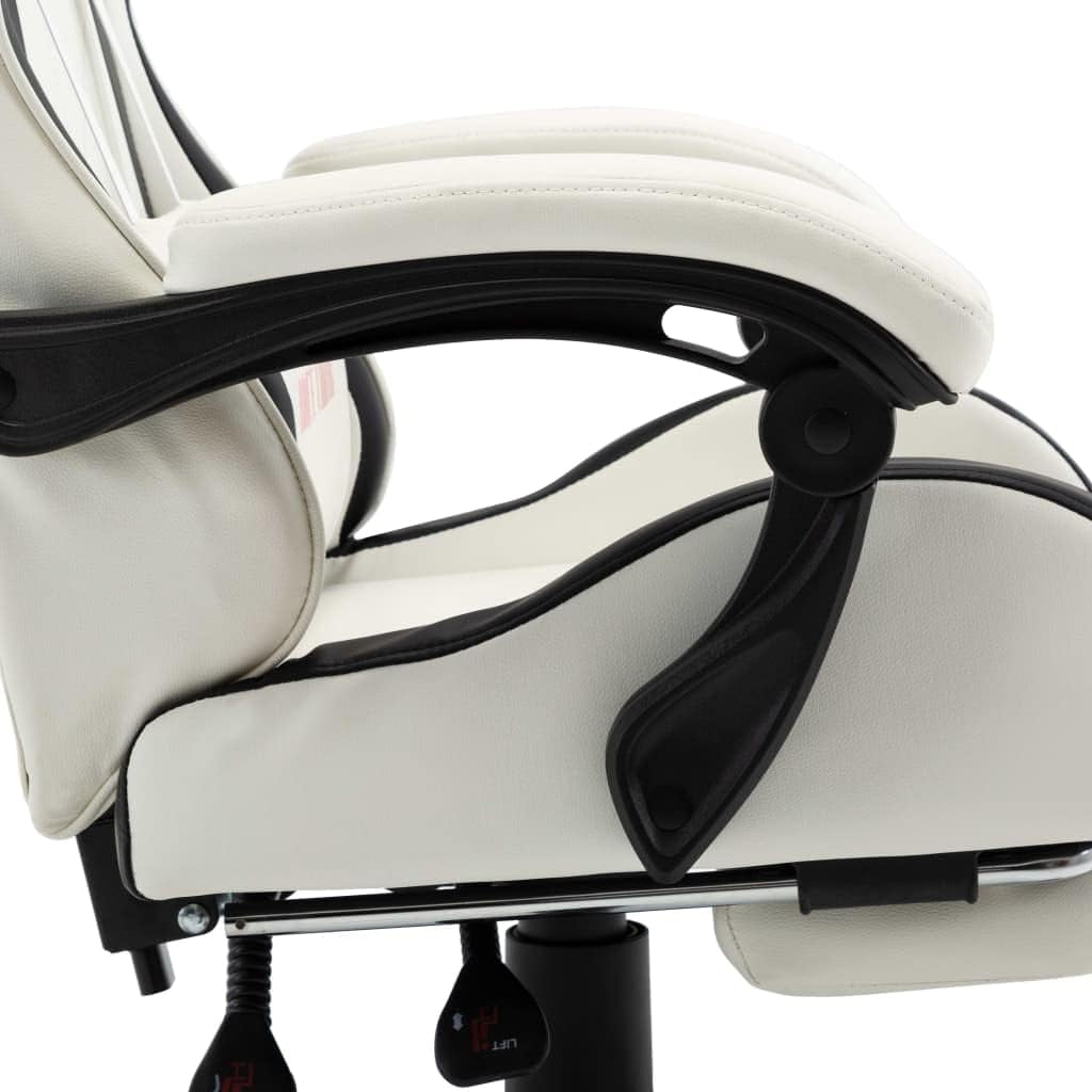 LARRYHOT Fauteuil de Jeux Vidéo et Bureau – Noir et Blanc