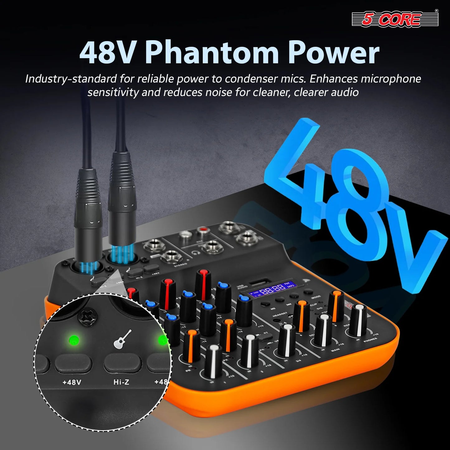 Mixeur Audio 4 Canaux & Contrôleur DJ – Mixer Bluetooth pour Streaming et Interface USB pour Enregistrement PC