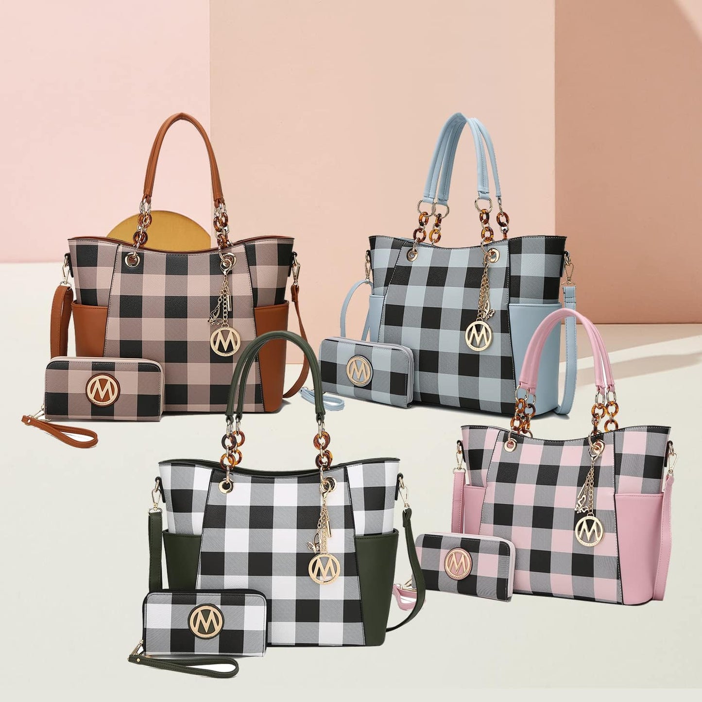 👜 MKF Collection – Ensemble Sac Cabas & Portefeuille en Cuir Vegan pour Femme