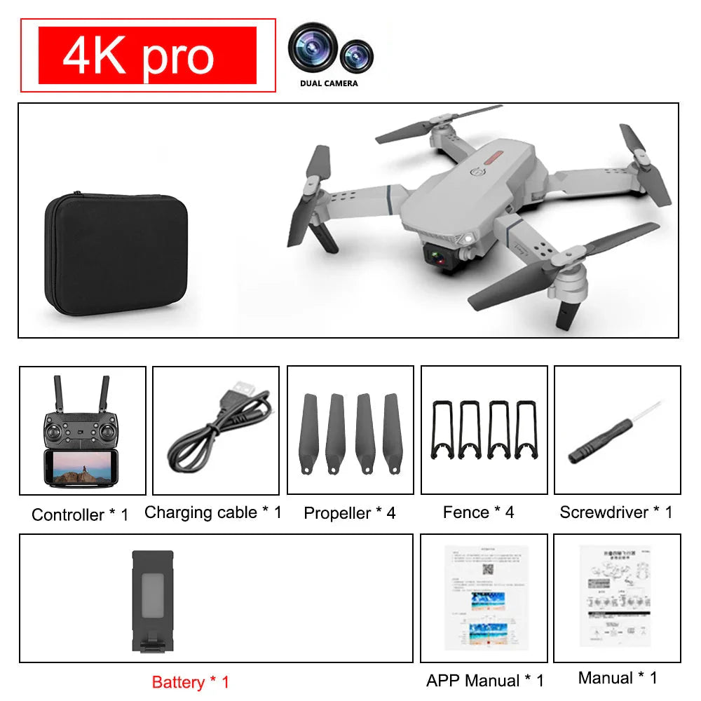 🚀 Prenez votre envol avec le Drone Pliable E88 Pro – Performance et Plaisir au Rendez-vous ! 🚀