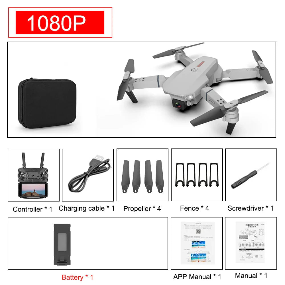 🚀 Prenez votre envol avec le Drone Pliable E88 Pro – Performance et Plaisir au Rendez-vous ! 🚀