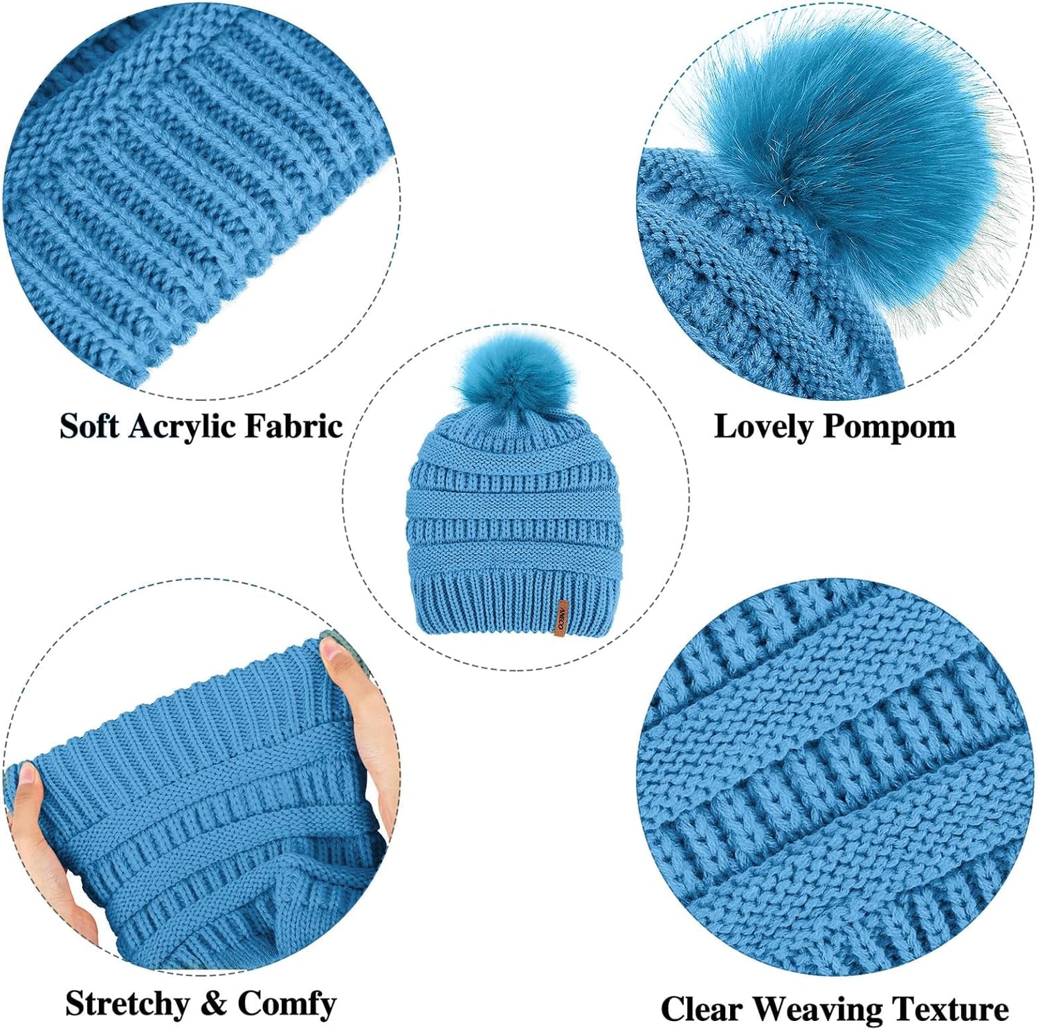 Ensemble d'Accessoires d'Hiver 3 Pièces - Élégance et Confort