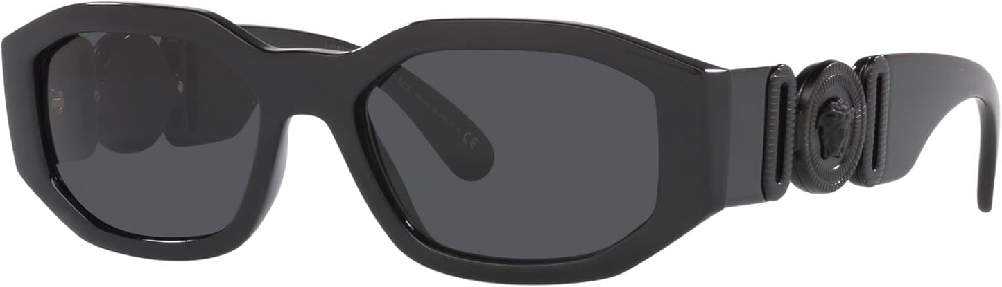 Man Sunglasses Black Frame, Dark Grey Lenses, 53MM