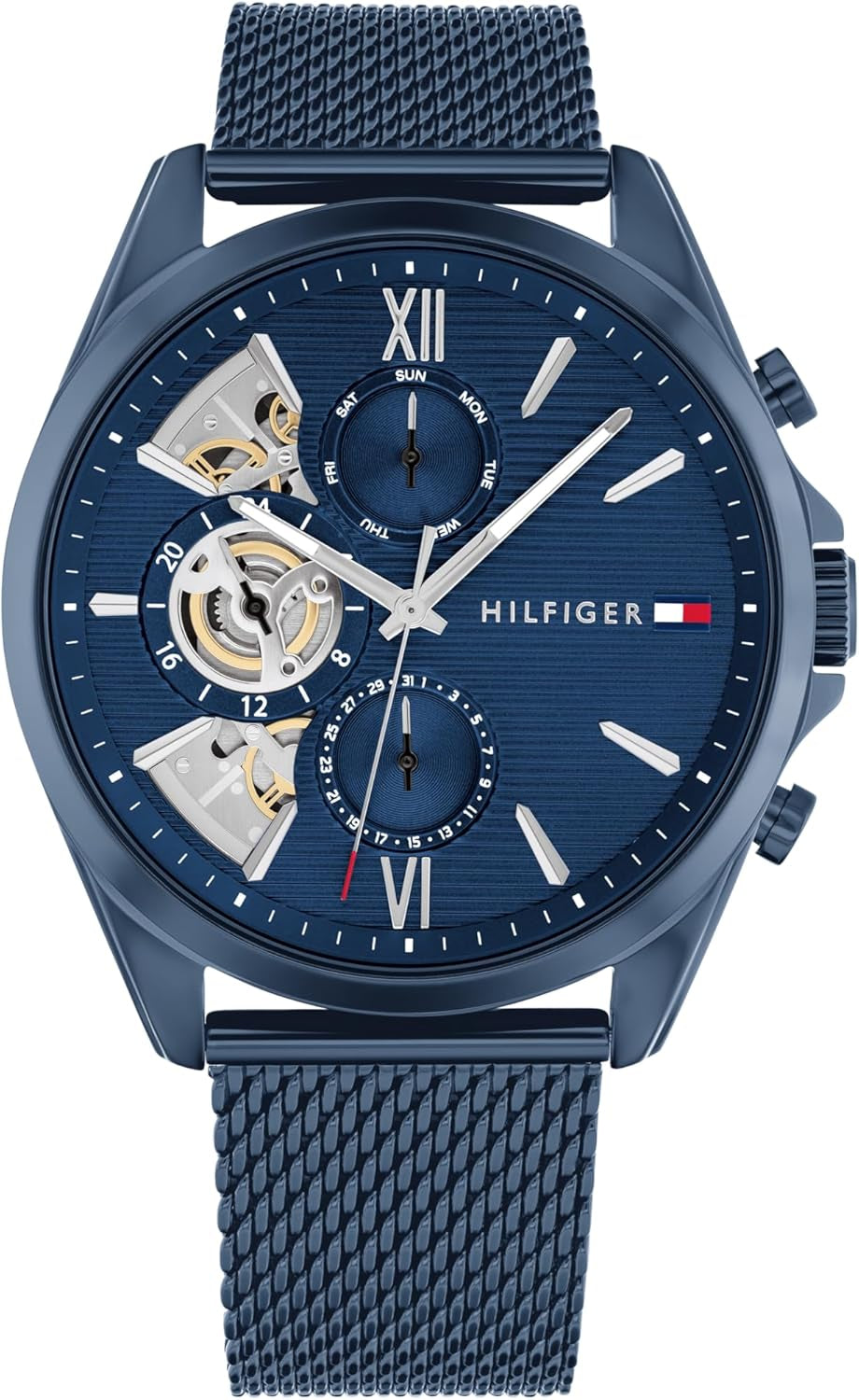 Montre Analogique Multifonction À Quartz Pour Homme Avec Bracelet Milanais En Acier Inoxydable Et Cuir - Tommy Hilfiger