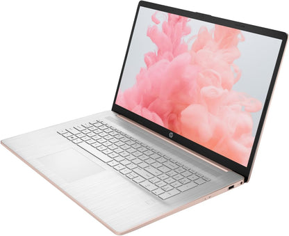 Essential 17T Laptop, 17.3" HD+ Touchscreen, Intel Core I7-1355U, 32GB RAM, 1TB SSD, Webcam, HDMI, Backlit Keyboard, Fingerprint Reader, Wi-Fi 6, Windows 11 Home, Pale Rose Gold