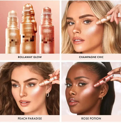 3Pcs Mix Body Highlighter Bronze Oil Shimmer Rolling Ball