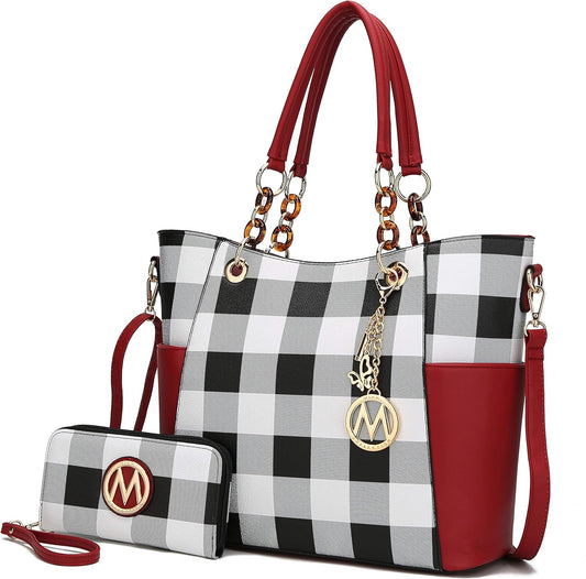 👜 MKF Collection – Ensemble Sac Cabas & Portefeuille en Cuir Vegan pour Femme
