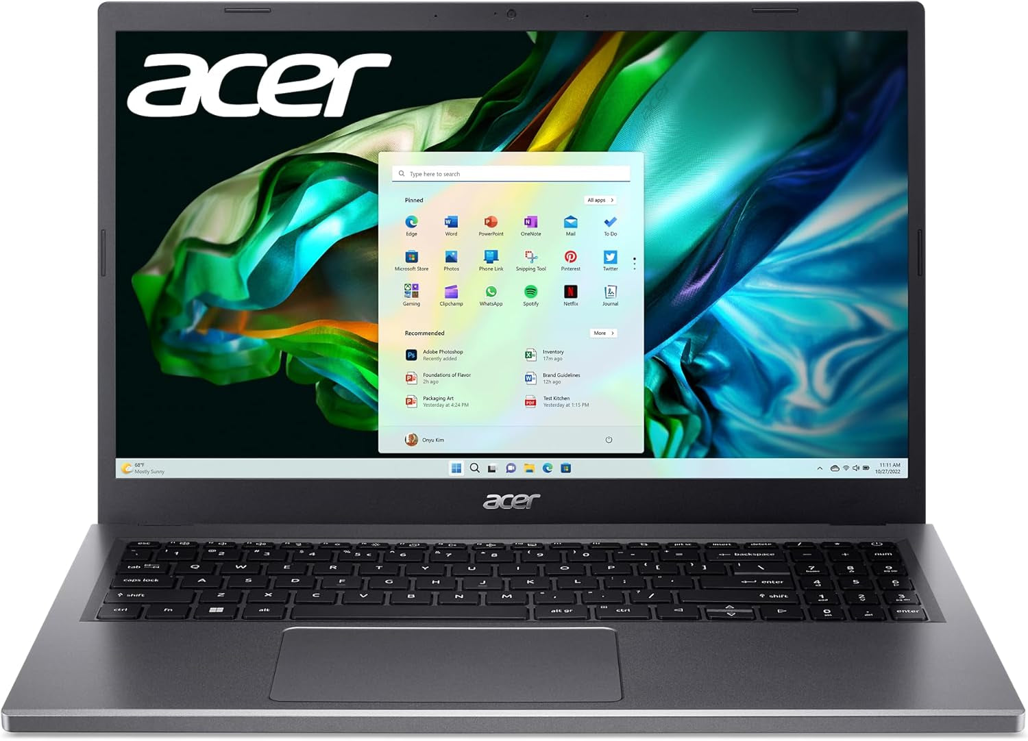 Aspire 5 15 Slim Laptop | 15.6" FHD 1920X1080 IPS Touch | Intel Core I5-13420H | Intel UHD Graphics | 16GB LPDDR5 | 512GB Gen 4 SSD | Wi-Fi 6 | Backlit KB | Protective Sleeve| A515-58PT-50UJ