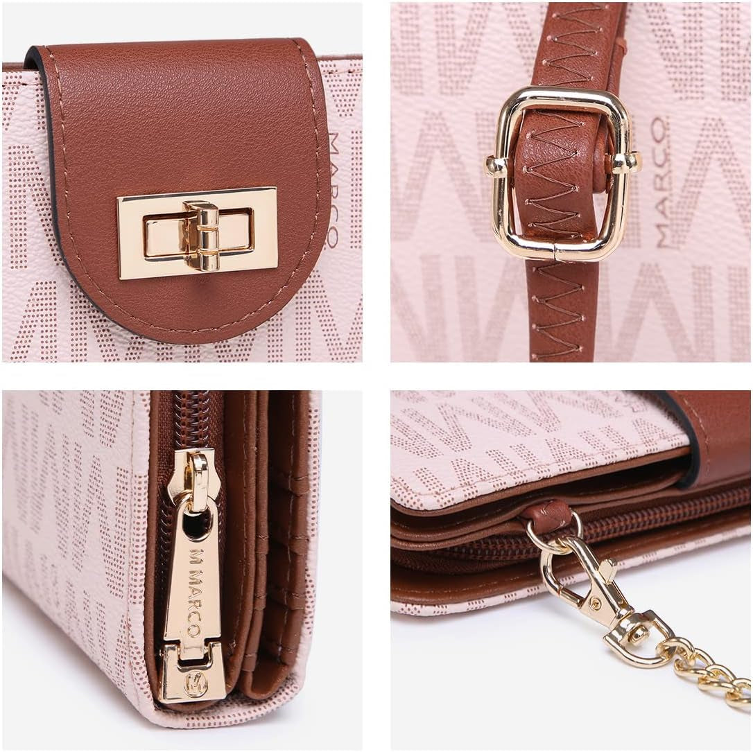 Women Fashion Small Crossbody Shoulder Bag - Cell Phone Zip Wallet Purse and Handbags Clutch Credit Card Holder with Chain Strap