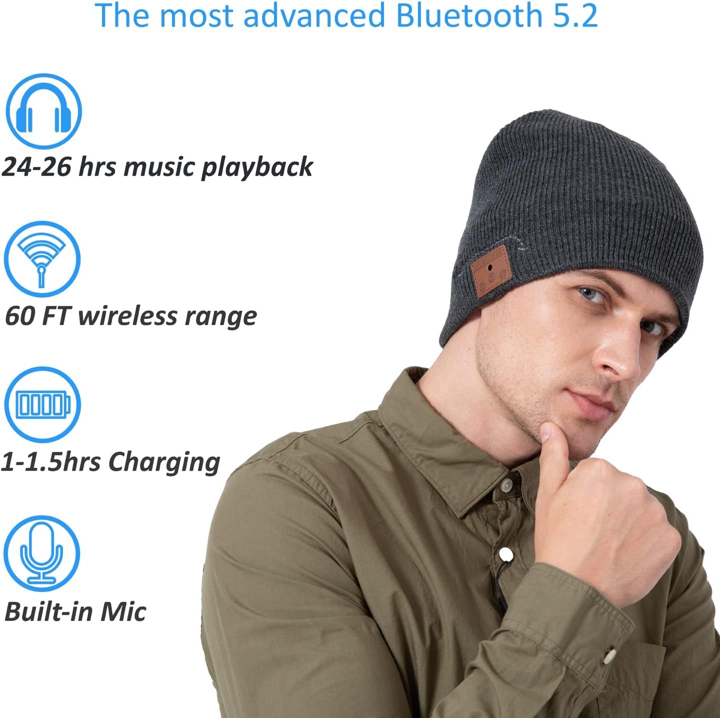 Bonnet Bluetooth V5.2 – Confort, Technologie et Performance