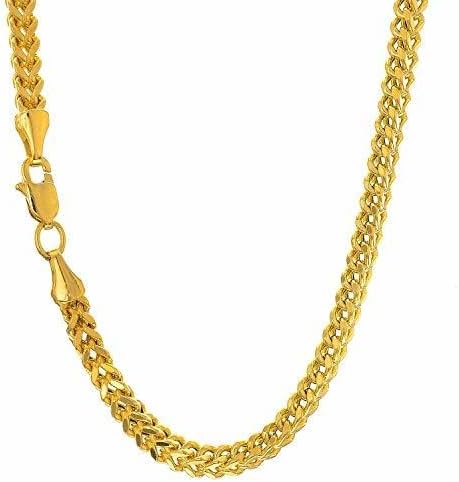 Collier et Bracelet Franco en Or Jaune 14K – Élégance et Brillance Exceptionnelles 