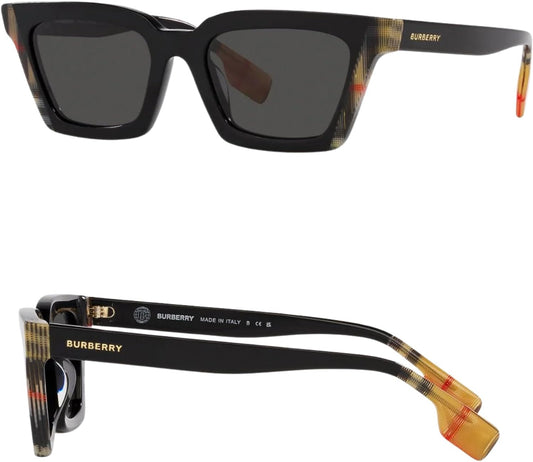 😎 BURBERRY BE4344 Daisy – Lunettes de Soleil Carrées Femme avec Kit Luxe eSHADES | Ajustement High Bridge
